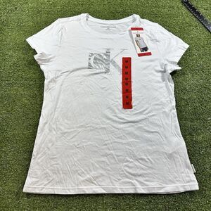 Calvin Klein Jeans Women's Metallic Logo Short Sleeve Crewneck T-Shirt M